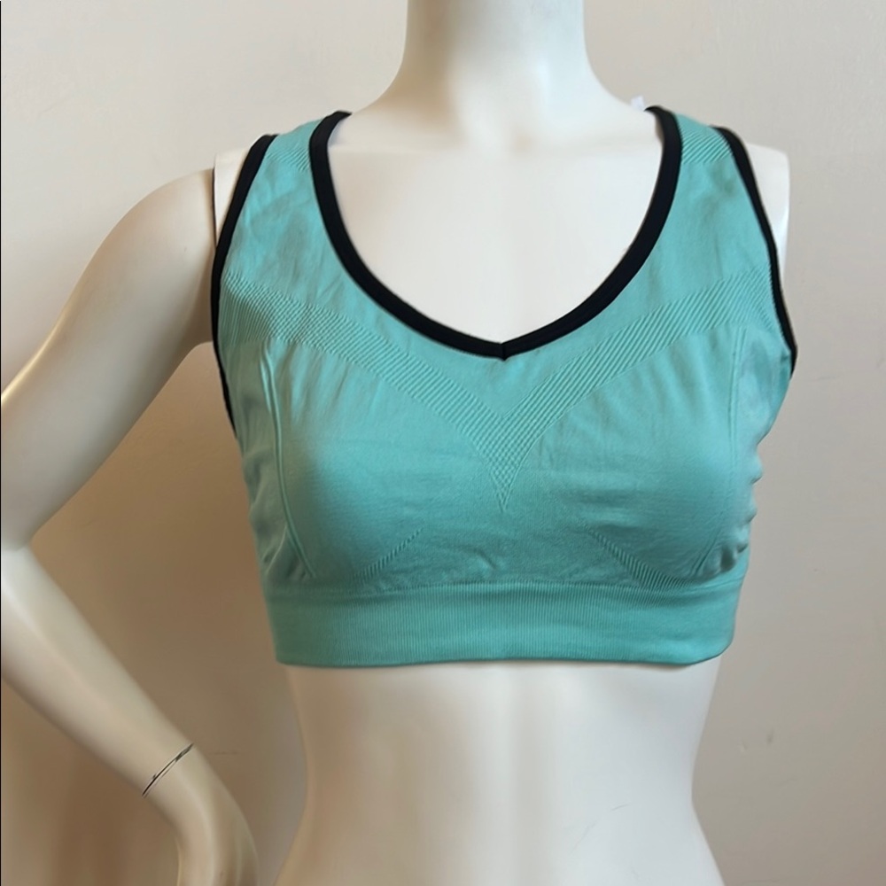 Blue Racerback Sports Bra with Medium Support